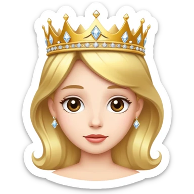 princess with crown and tiara sticker
