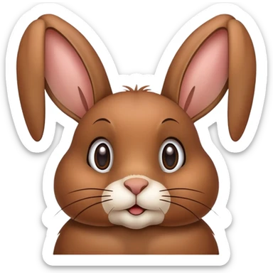 brown rabbit with floppy ears and the inscription RITA on the bottom sticker