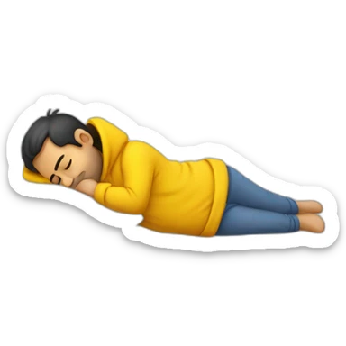 Armenian men  with yellow hoodie sleeping sticker