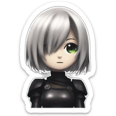 nier automata 2b flushing sticker