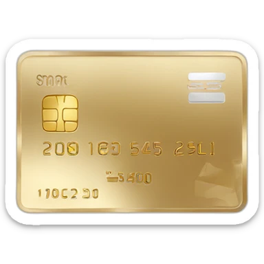 white gold credit card sticker
