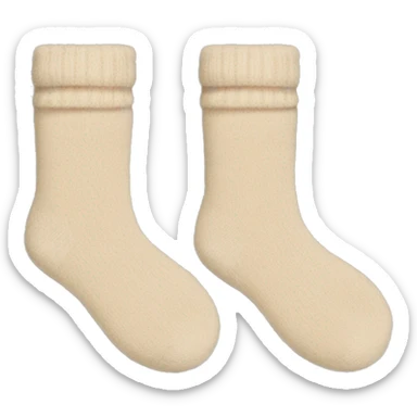Two beige home socks sticker