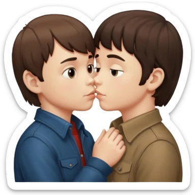 will byers and mike wheeler kissing sticker