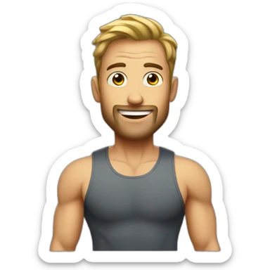 man before going to the gym sticker