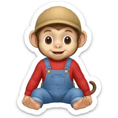 changuito con overol  sticker