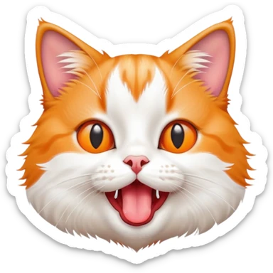 cat sticking out tongue  sticker