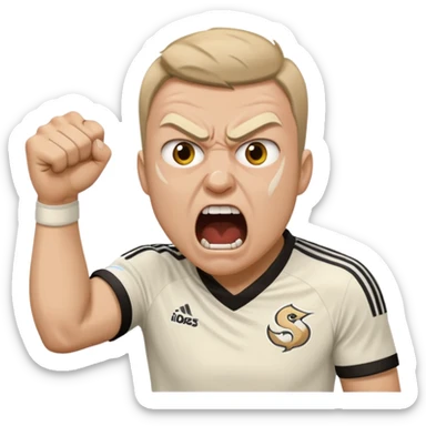 Swansea fan battering Cardiff fan sticker