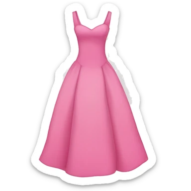 Pink dress with sweetheart neckline  sticker