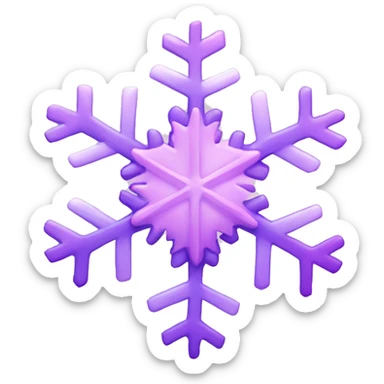 pastel pink and purple aurora snowflake  sticker