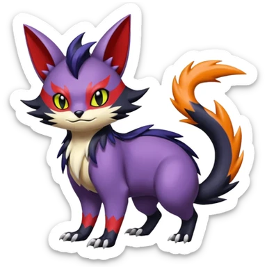 Noibat-Nargacuga-Torracat-fusion-Fakemon-Pokémon-creature  sticker