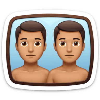 the man with the opposite view in the mirror sticker