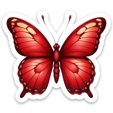 butterfly dark red gradient sticker