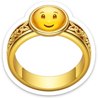 LoTR gold ring sticker