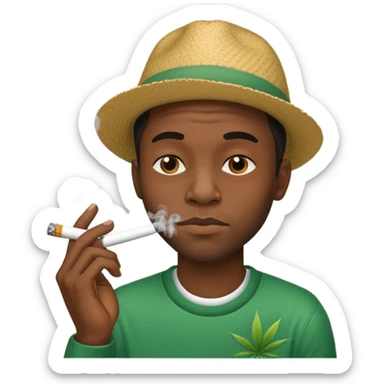 Black man Smoking weed sticker