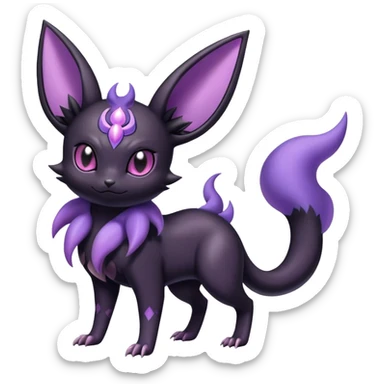 Shiny Dark Noibat-Espeon-Umbreon-Nidorino-fusion-hybrid full body sticker