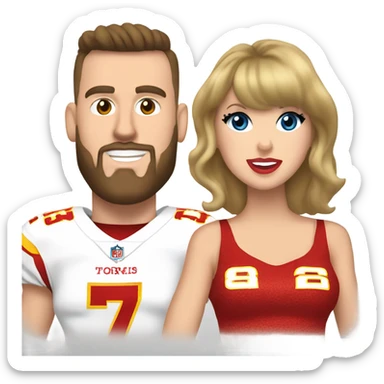 Travis kelce and taylor swift sticker