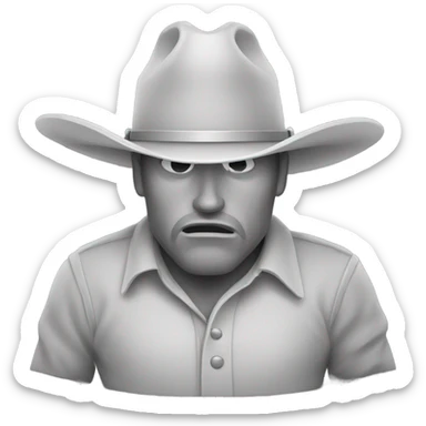 Hungover cowboy sticker