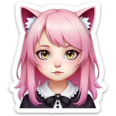 Gorgeous Edgy Kawaii Lolita Gradient Beautiful Anime Emo CatLady sticker