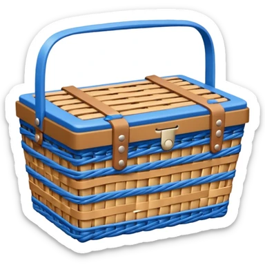 Picnic basket blue sticker