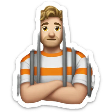 mr beast logo in jail sticker