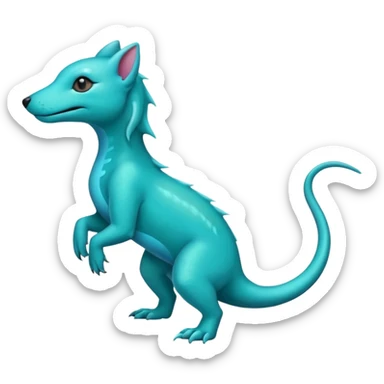 Turquoise Diaphanous Gembond Salandit-Elfin-dog sticker