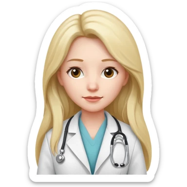 female long haired hotel doctor sticker