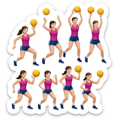 buatkan emoji yang mengandung unsur gym,volley,running sticker