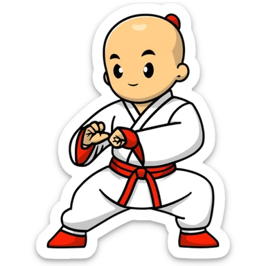 kung fu man sticker