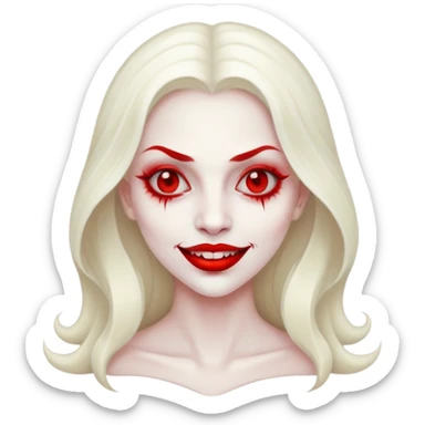 vampire woman with vampire teeth sticker