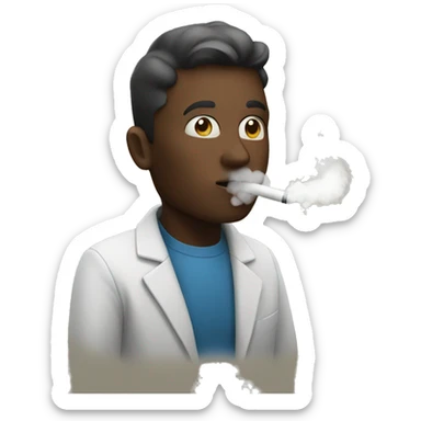 A person vaping sticker