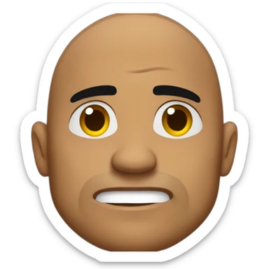 The rock raising an eyebrow sticker