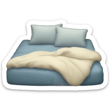 A cozy bed sticker