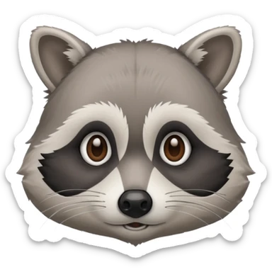 a sick raccoon  sticker
