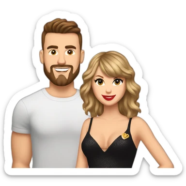 Taylor Swift and Travis Kelce sticker