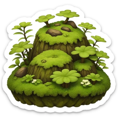 Green-brown-mossy-dusky-dull-bootcamp-aesthetic-scenic-scenery-Decoration sticker