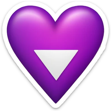 heart shape with a triangle shaped centered to the middle of the heart shape sticker