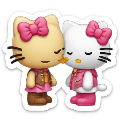 Hello kitty kiss dear daniel sticker