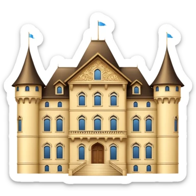 A hotel icon like gstaad palace sticker