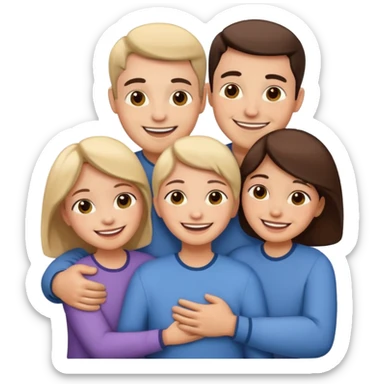 abrazar a mi papa mama he hijo sticker