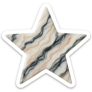 tiny star with a glamorous and stylish marble texture, no background sticker