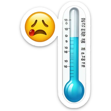 sick child, thermometer with high temperature sticker