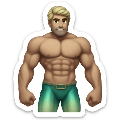 Muscle merman  sticker