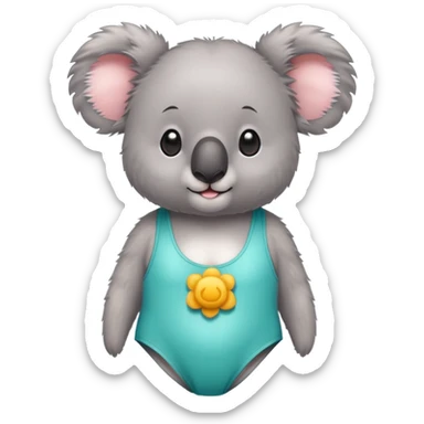 Koala wearing swimsuit  sticker