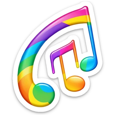 Lisa frank music note sticker