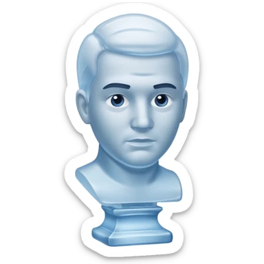 ice Sculpture bust man sticker