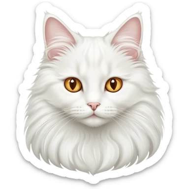 White cat Turkish angora sticker