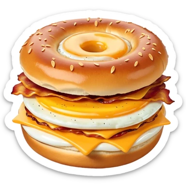 Bacon egg and cheese bagel sticker