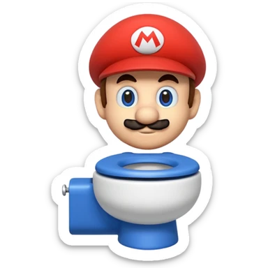 Skibidi toilet mario  sticker