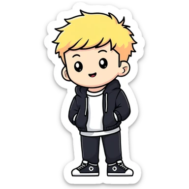 Bang Chan from Stray Kids, K-pop idol sticker