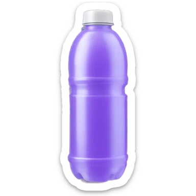 A plastic purple water bottle with a handle is a portable container designed to hold and transport water or other beverages sticker